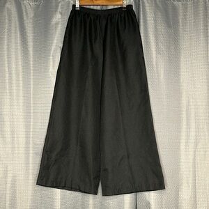 VICKI WAYNE’S BLACK HI-WAIST WIDE LEG PALAZZO PANTS VINTAGE SIZE 8